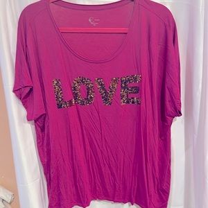 Sequin “LOVE” shirt